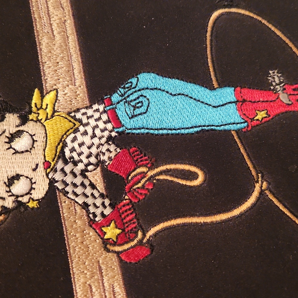 Betty Boop Black Embroidered Shoulder Bag - Picture 14 of 14